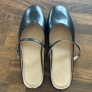 Low profile minimalist slip on Mary-Janes